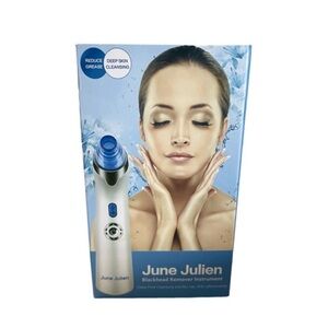 NEW June Julien Blackhead Remover Vacuum Wrinkle Smoother White Blue